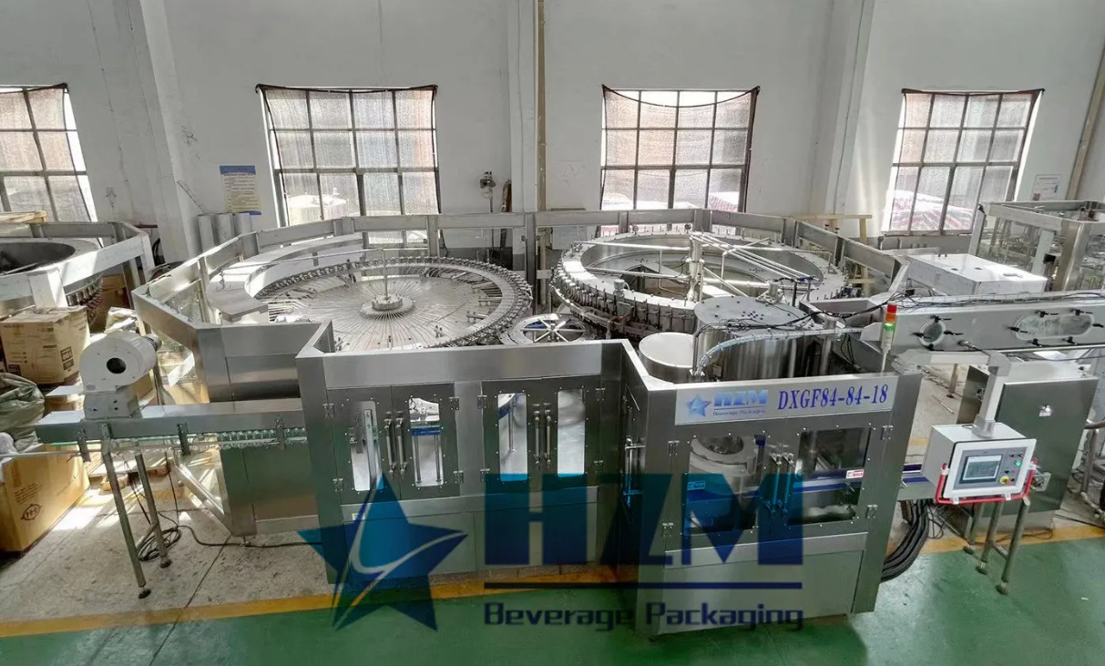 Working steps of carbonated drink filling machine